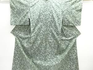 抽象模様織り出し手織り紬着物アンサンブル